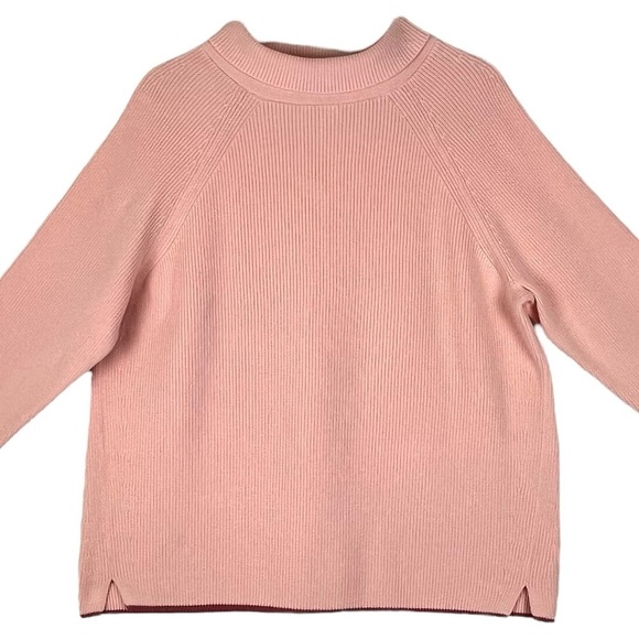 Talbots Petite Pink Blush 100% Pima Cotton Sweater Size XLP - Picture 1 of 10